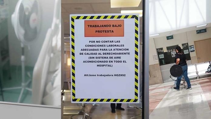PIDEN AIRE ACONDICIONADO: Protesta en el IMSS