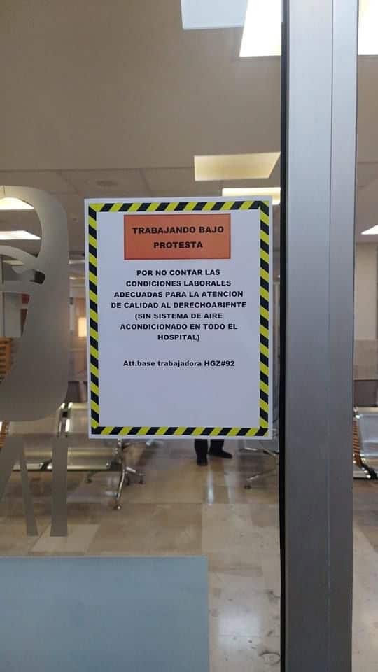 PIDEN AIRE ACONDICIONADO: Protesta en el IMSS