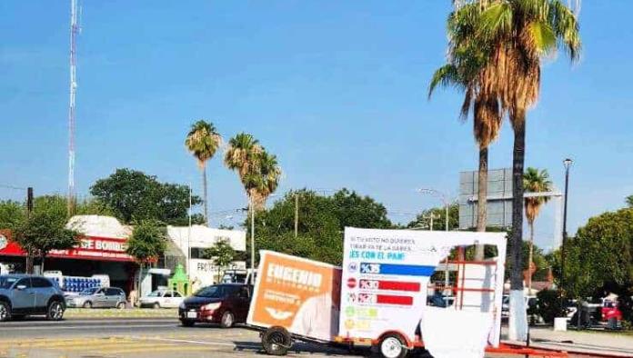 Investigan daños a publicidad electoral