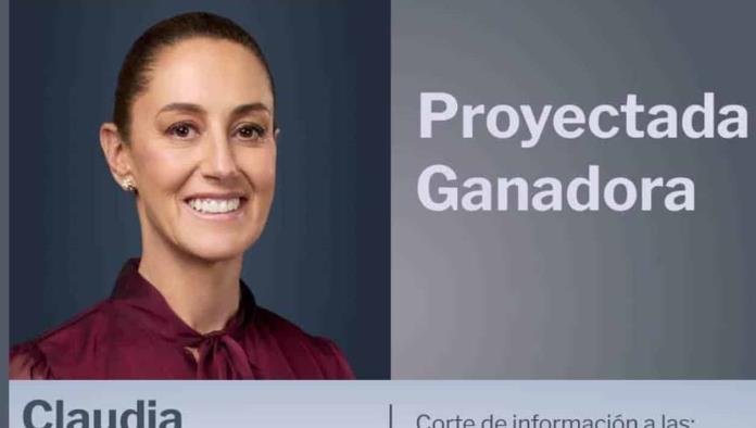 Televisa proyecta a Claudia Sheinbaum ganadora de la presidencia