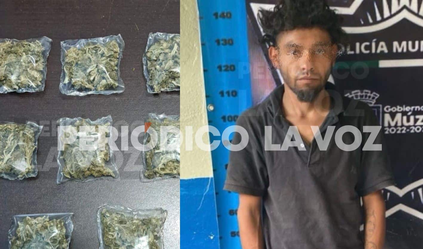 Andaba de “Mula” traía 8 paquetes de marihuana