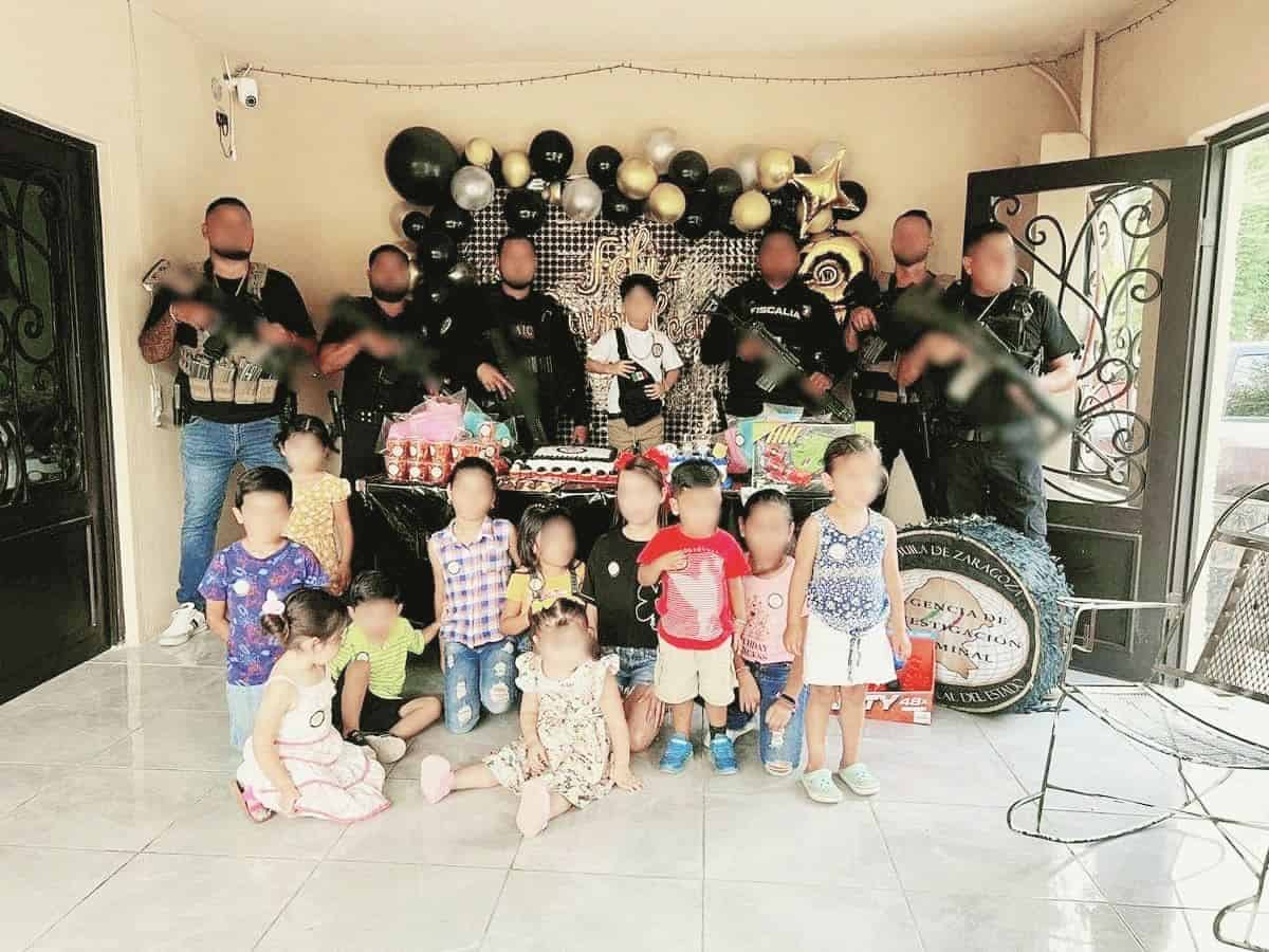 Festejan policías el cumpleaños de María
