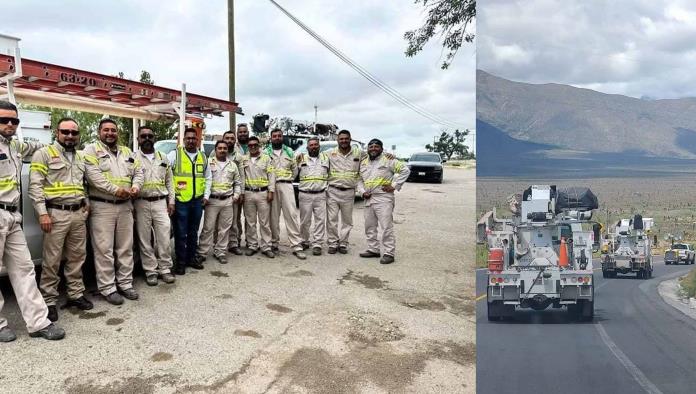Electricistas de Nava y Acuña se unen al rescate en el Golfo tras huracán Alberto