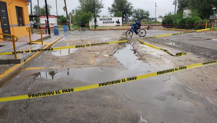 Precaución drenaje colapsado en Sabinas