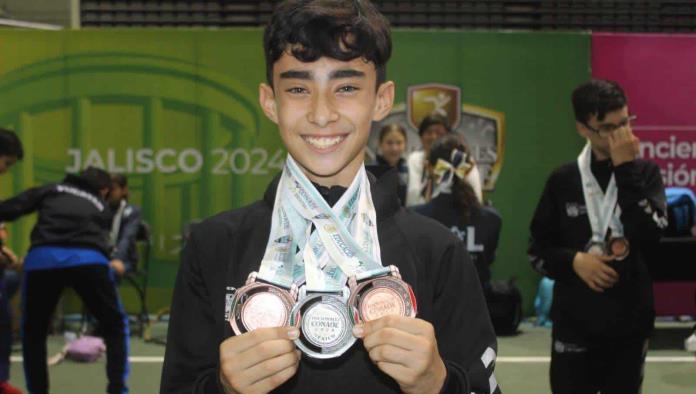 Alza Sebastián 3 medallas