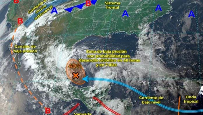 Zona de baja presión tiene potencial ciclónico en el Golfo de México