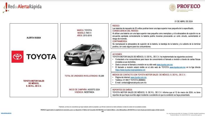 ¡Cuidado! Profeco llama a revisión autos Toyota, Seat y Volkswagen