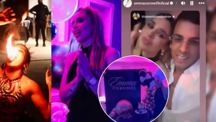 Emma Coronel festeja su cumpleaños con Tito El Bambino