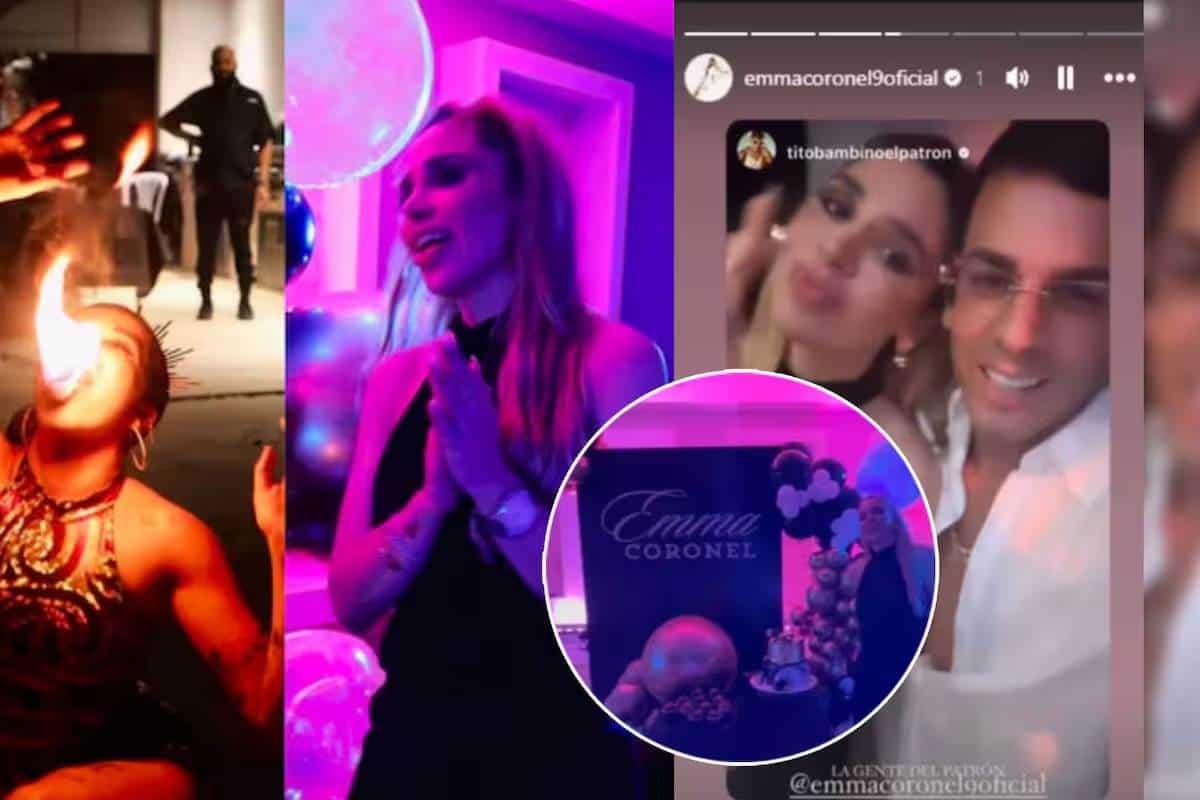 Emma Coronel festeja su cumpleaños con Tito El Bambino