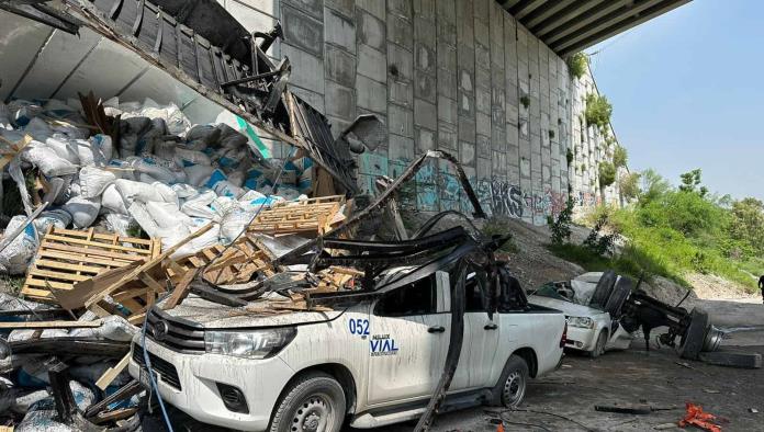 Se registra aparatoso accidente en autopista Saltillo – Monterrey 