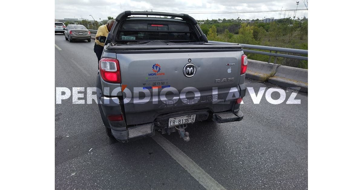 Caos vial por choque en puente del Pape