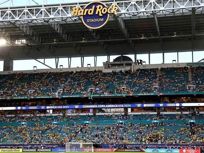 Panorámica del Hard Rock Stadium durante la Final de la Copa América 2024.