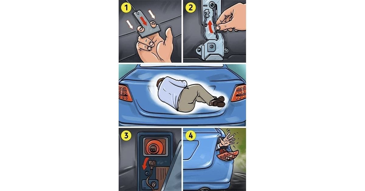 Aprende a Salir del Maletero de un Carro 
