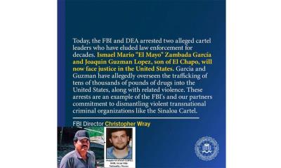 El FBI y DEA se adjudican el arresto de líderes del Cártel de Sinaloa