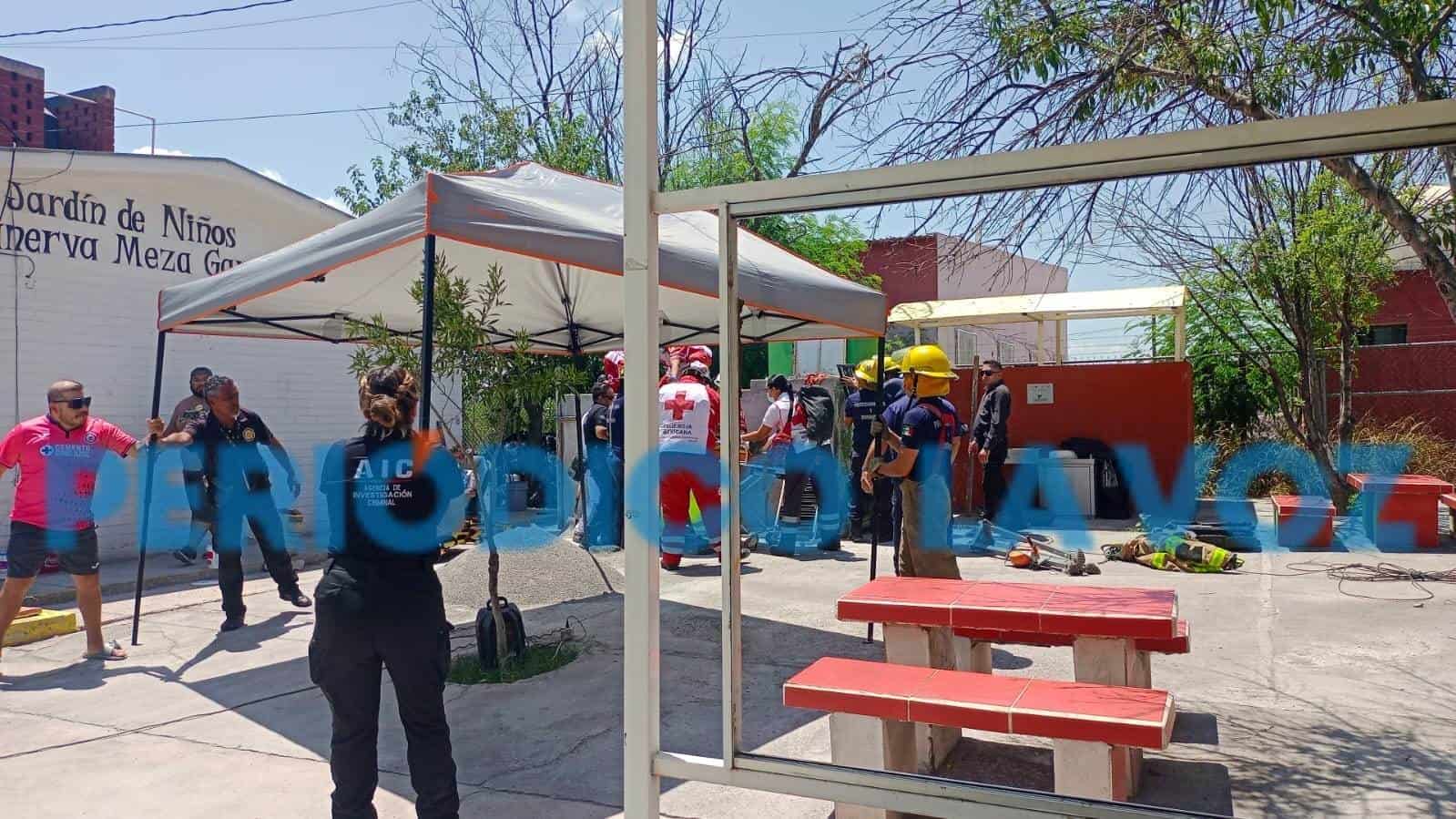 Quedan inconscientes en cisterna del Jardín de Niños Minerva Meza
