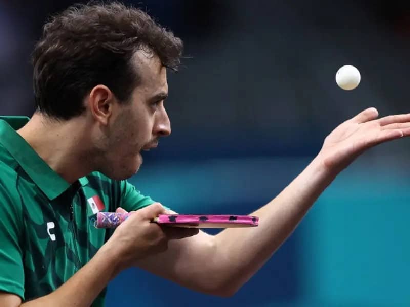 Marcos Madrid, mexicano que compitió en tenis de mesa es eliminado ante Dimitrij Ovtcharov.