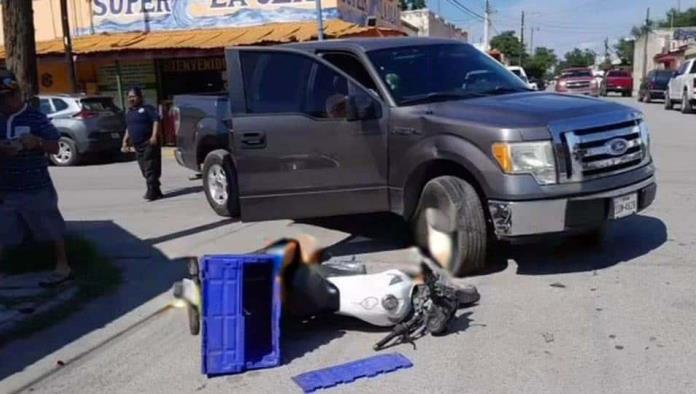 Abuelito provoca accidente