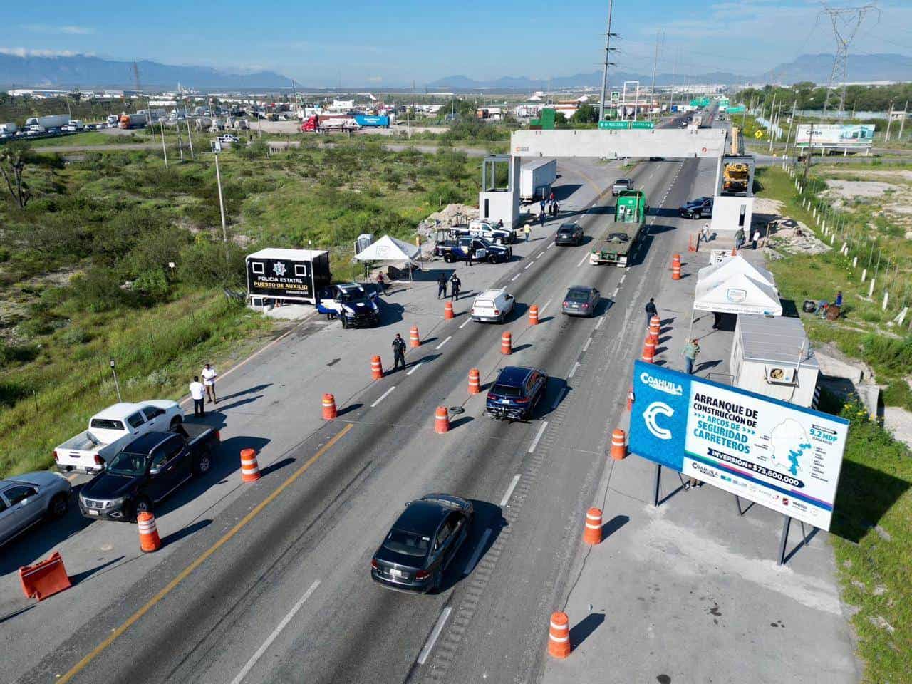 Blindan Coahuila con arcos de seguridad