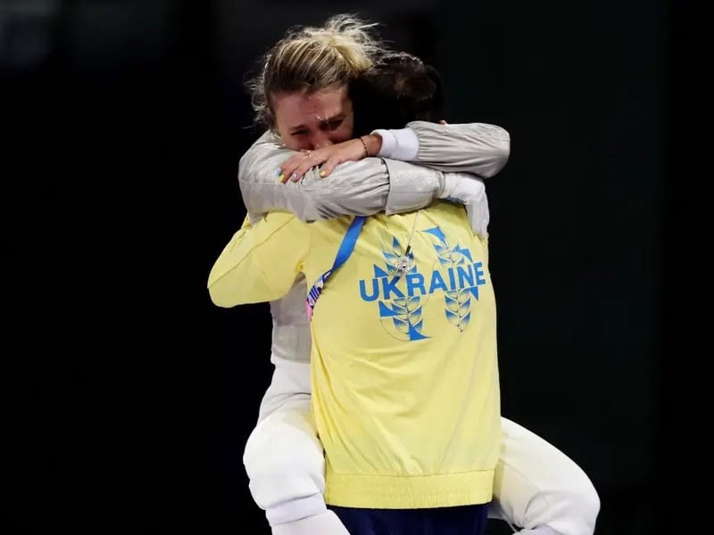 Olga Kharlan ganó la primer medalla de Ucrania en los Juegos de París.