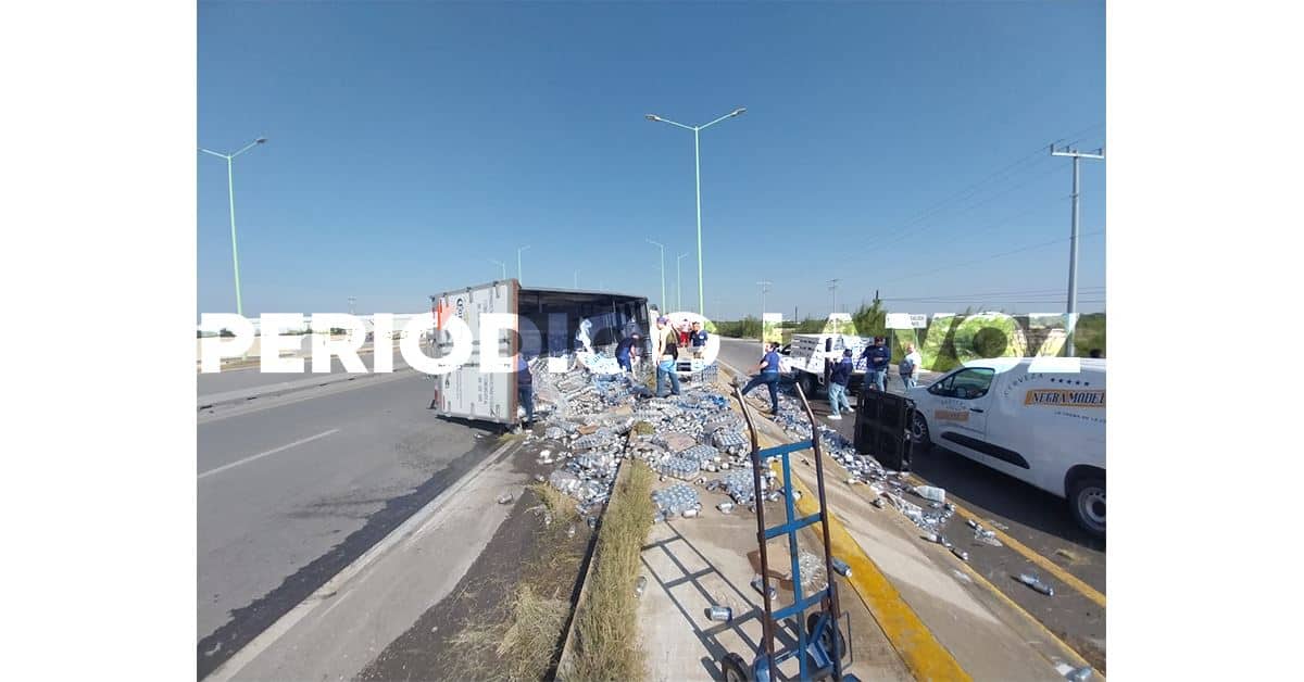 ´Riega´ cerveza en puente del Salinas