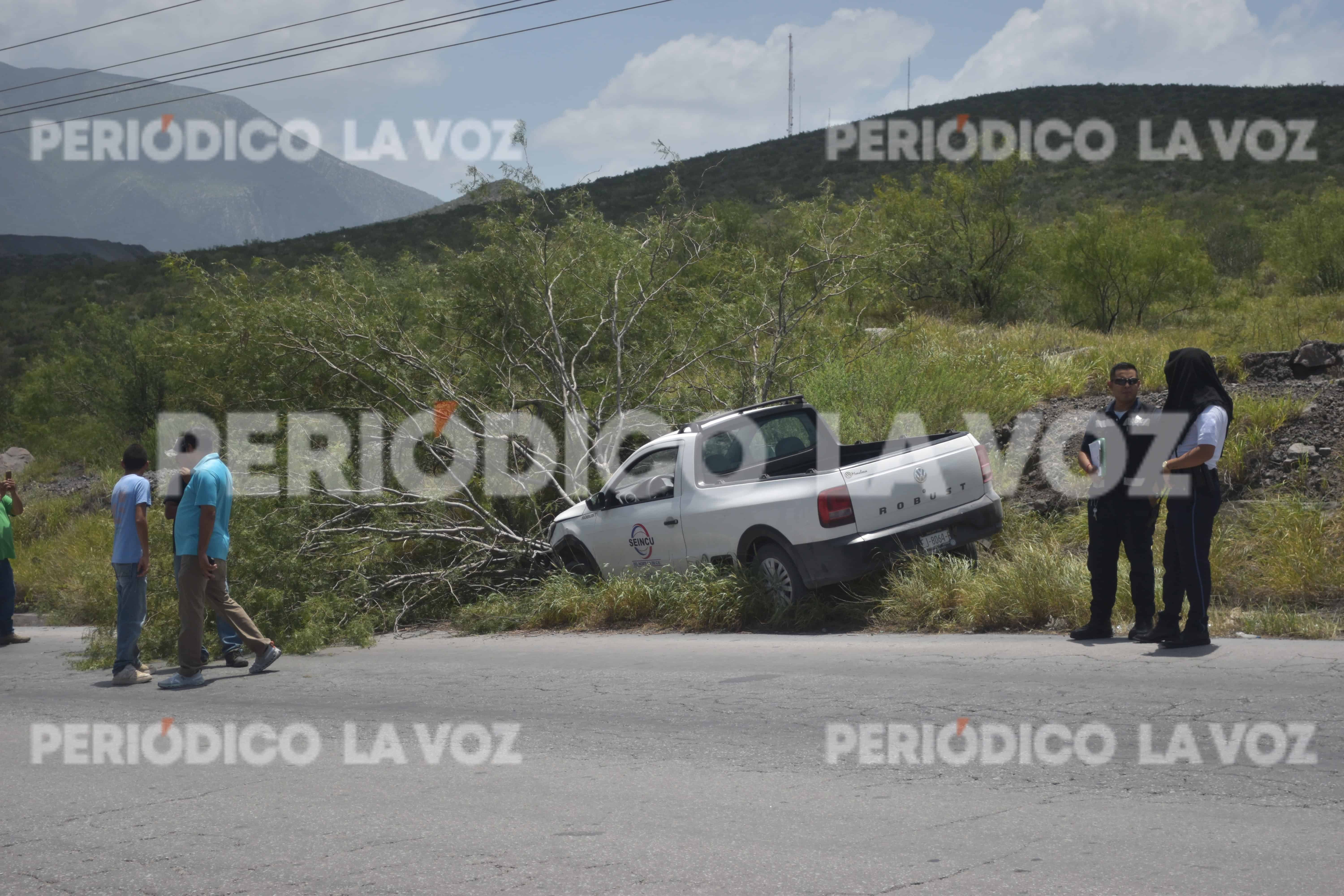 Se estampa con árbol por culpa de malestar