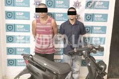 Aseguran a ladrones de motocicleta