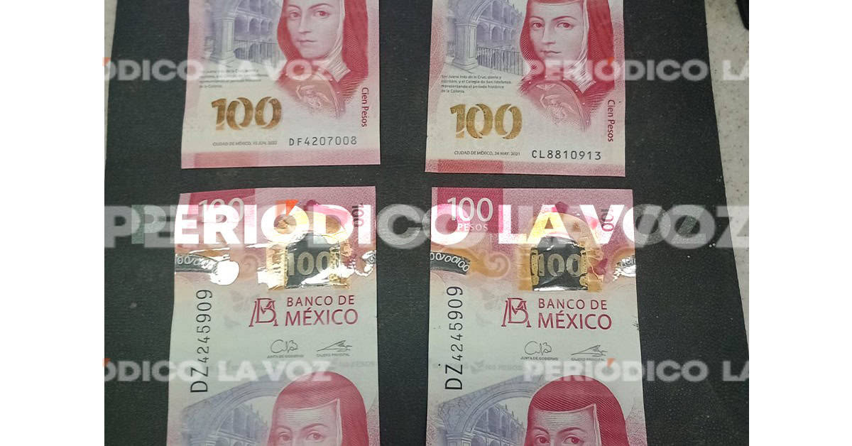 Hace depósito con billetes falsos