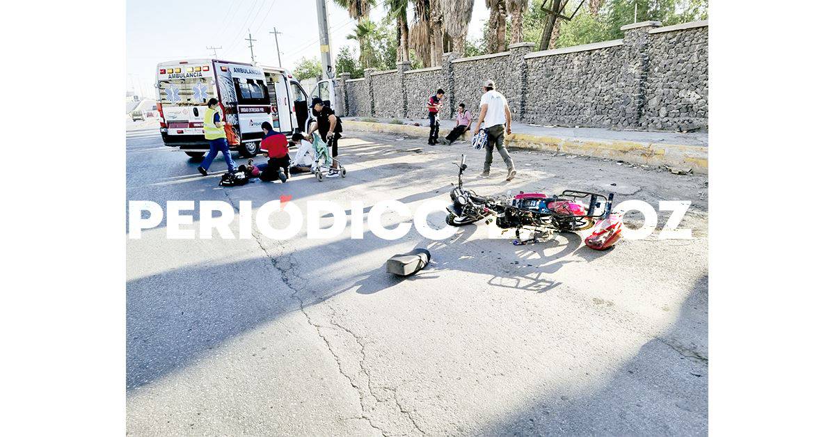 Derrapan en moto y acaban tendidos en el bulevar Pape