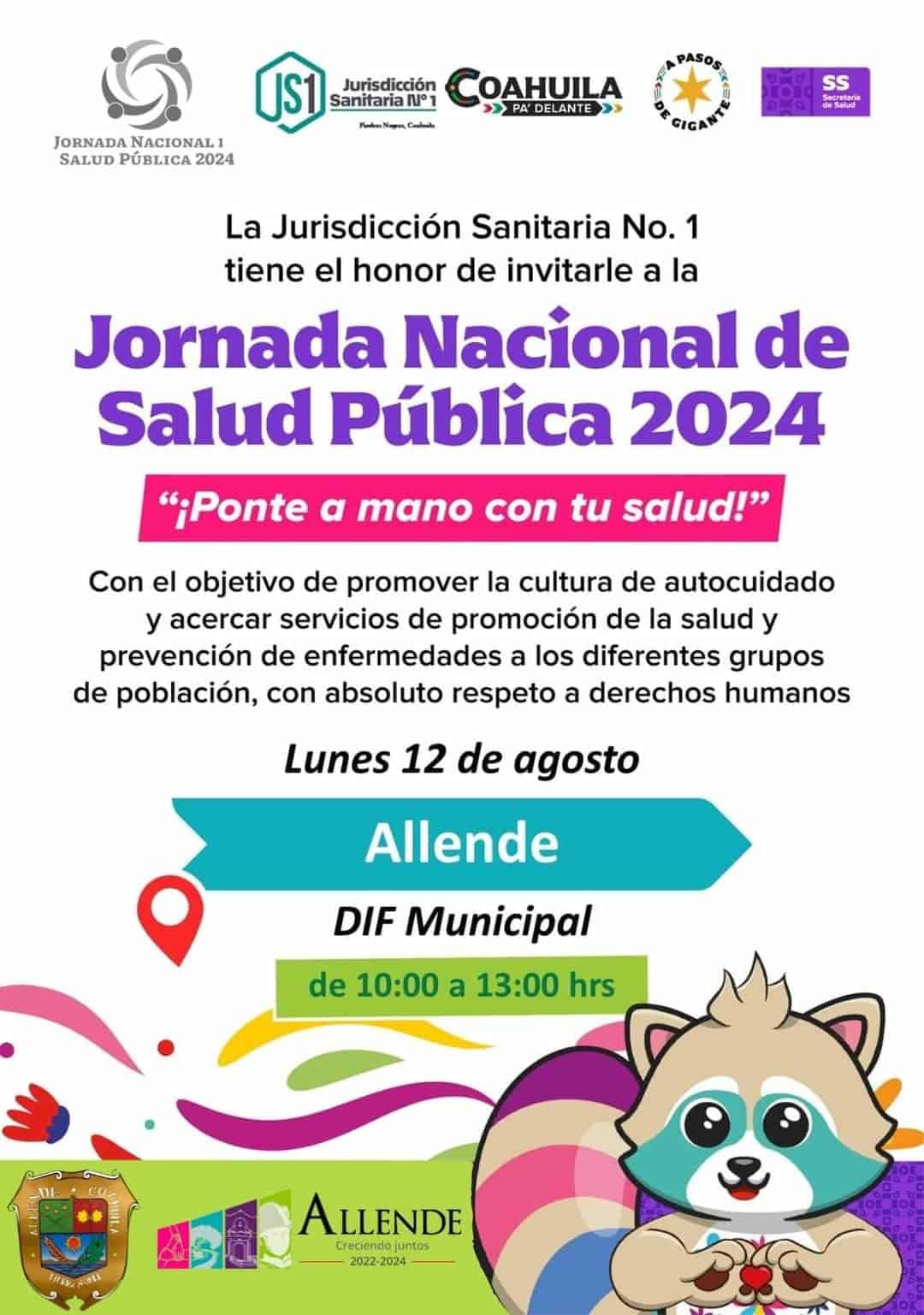 Anuncian Jornada Nacional de Salud Pública en Allende