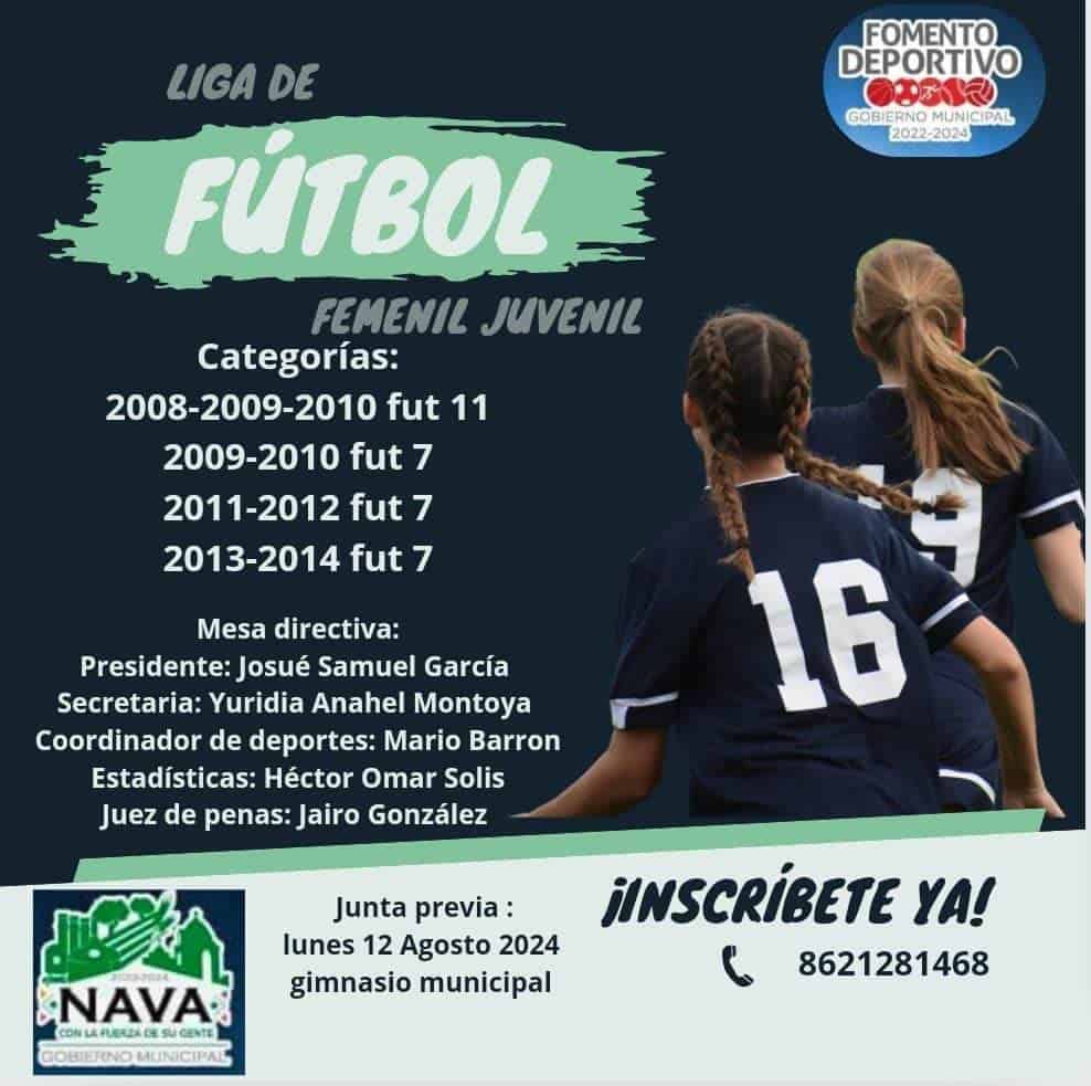 Nava Ofrece Ligas de Fútbol y Escuelita de Básquetbol para Jóvenes