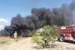 Tercera Ocasión Quema de Llantas en la Retama