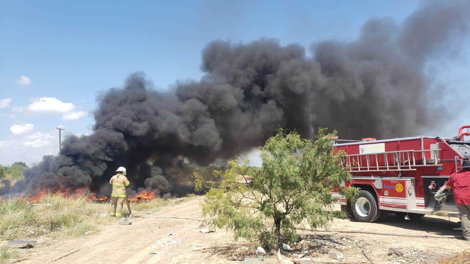 Tercera Ocasión Quema de Llantas en la Retama