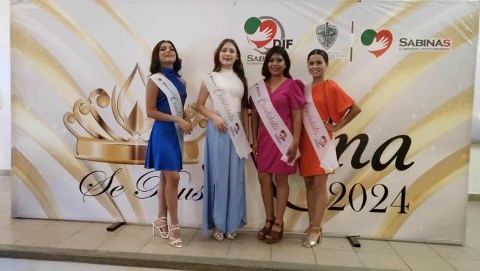 Presentan candidatas a reina de Sabinas 2024