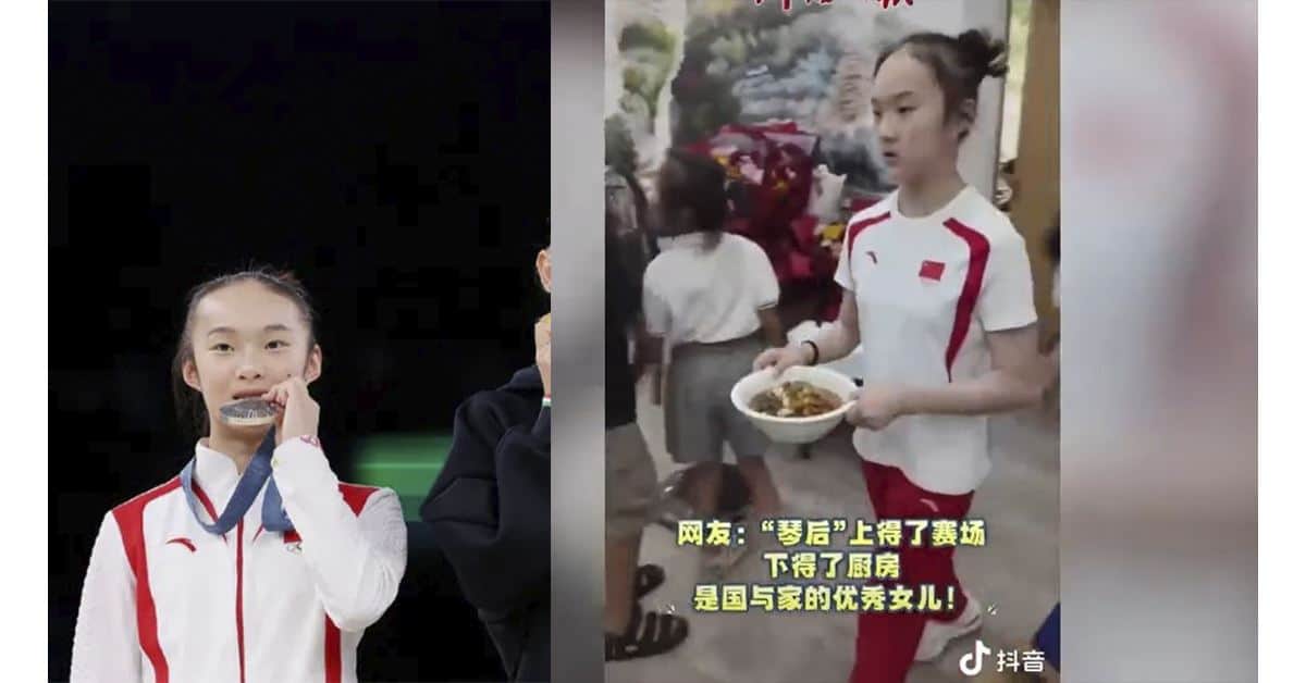 Gimnasta Zhou Yaqin vuelve a casa y trabaja en su restaurante
