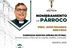 Se va Padre Neri a la iglesia de Fátima