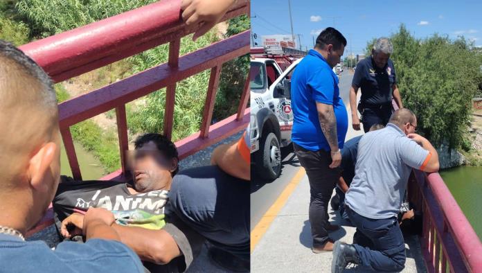 Evitan que Hombre se Tire del Puente de la Villa de Fuente