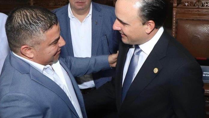 Cordial Saludo entre el Gobernador Manolo Jiménez y Alcalde Electo de Sabinas, Chano Díaz