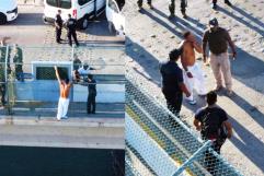 Hombre Intenta Tirarse del Puente Internacional Dos