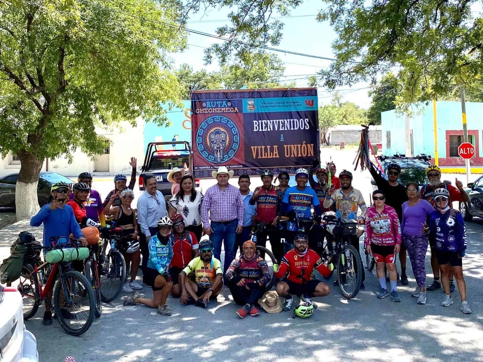 Villa Unión recibe a ciclistas de la "Ruta Chichimeca 2024"