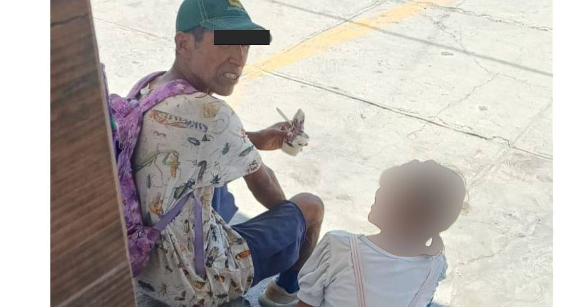 El sujeto dijo ser tío de las menores, a quienes pone a vender dulces hace más de un año.