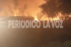 Voraz incendio arrasa con tres viviendas