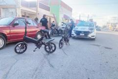 Uniformados de bicicletas eléctricas capturan a ladrón