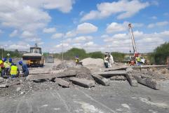 Reparan vías del tren en Colinas de Santiago