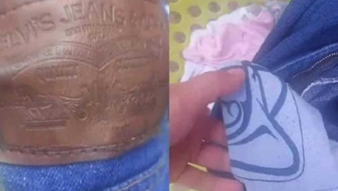 Mujer descubre pantalones de "marca" con tela del IMSS