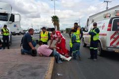 Se salva de morir arrollado por tráiler