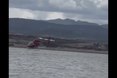 Se desploma helicóptero en presa de Chihuahua