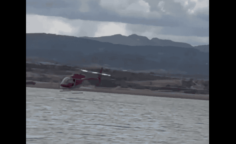 Se desploma helicóptero en presa de Chihuahua