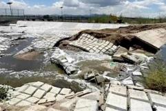 Colapsa estructura en parque del Lago de Texcoco