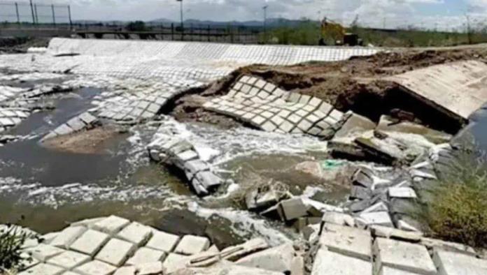 Colapsa estructura en parque del Lago de Texcoco