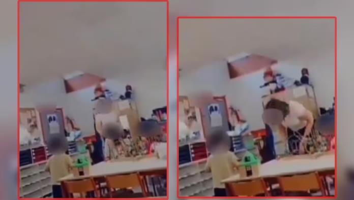 Maestra de guardería es captada en VIDEO golpeando a una bebé